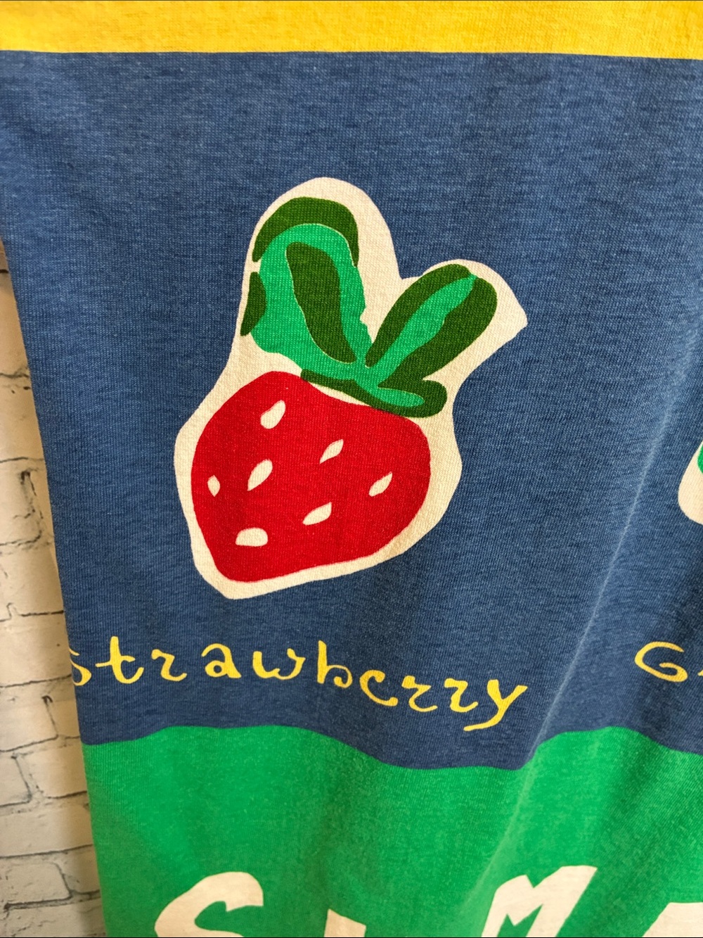 Vintage Summer Fruits Boutique Europa All Over Print AOP Colorful Shirt or Tee M - Picture 8 of 16